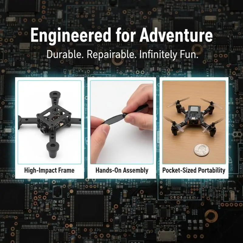DIY Open Source Mini Programmable Drone with PCB Propeller Guards for STEM Hobbyists Teen Innovation Practice Training Use