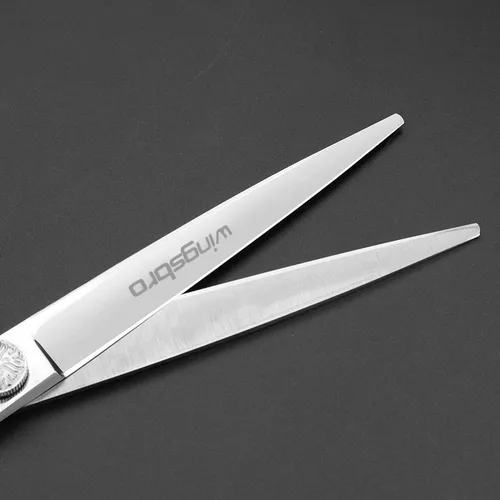 Imagen 2 del producto Kit de tijeras de peluquería profesionales de 7,5 pulgadas, tijeras de peluquero con patrón de rosa, herramientas de estilismo para barbería