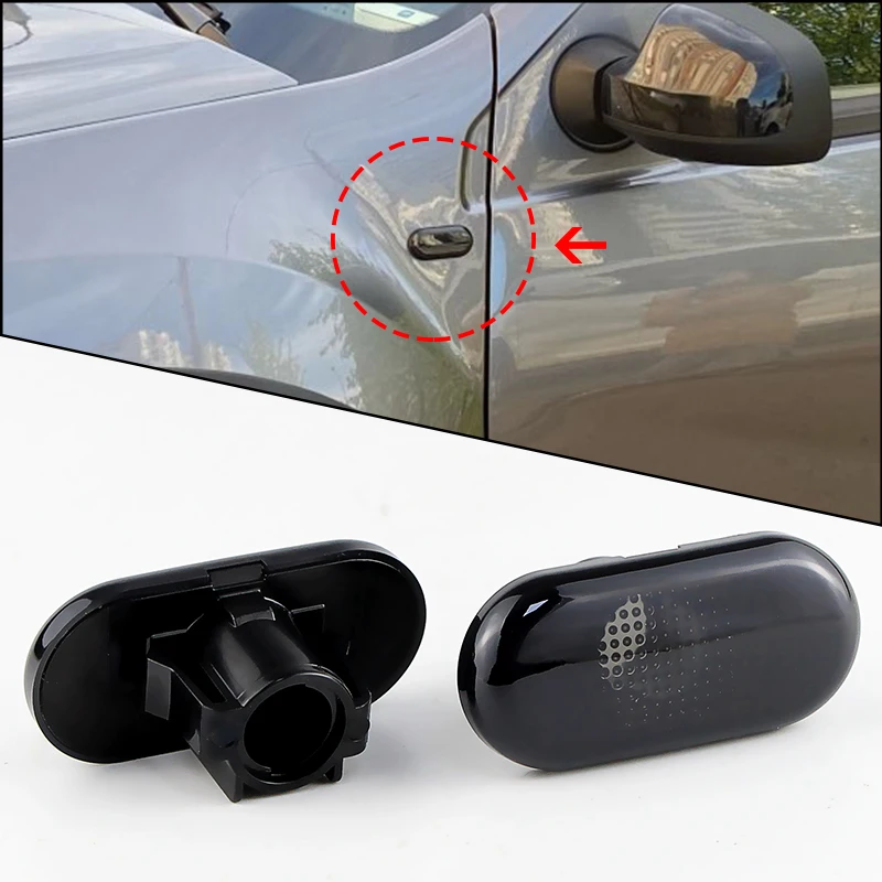 2PCS No Bulbs Fender Side Marker Light Covers For Nissan Interstar X70 X83 X76 Opel Movano Renault Clio Espace Megane Smart