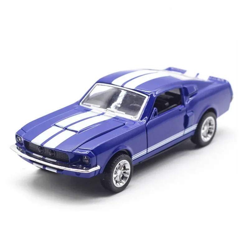 Vintage 1:32 Scale 1967 Ford Shelby Mustang GT500 5-Inch Die-Cast Model Toy Race Car Gift for Kids