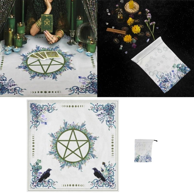 Altar Tarot Card Cloth for Mystical Enthusiasts Five pointed