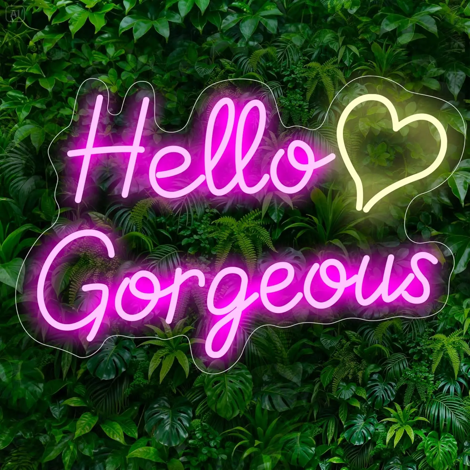 

Hello Gorgeous Neon Signs USB Dimmable LED Neon Light for Girls Bedroom Makeup Room Home Wedding Birthday Backdrop Decor
