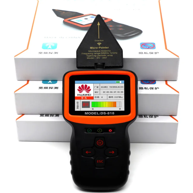 Analyseur de détection de signal DS818, 10MHz- 4GHz, onde radio, traqueur GPS, caméra 101, détecteur de signal de téléphone portable