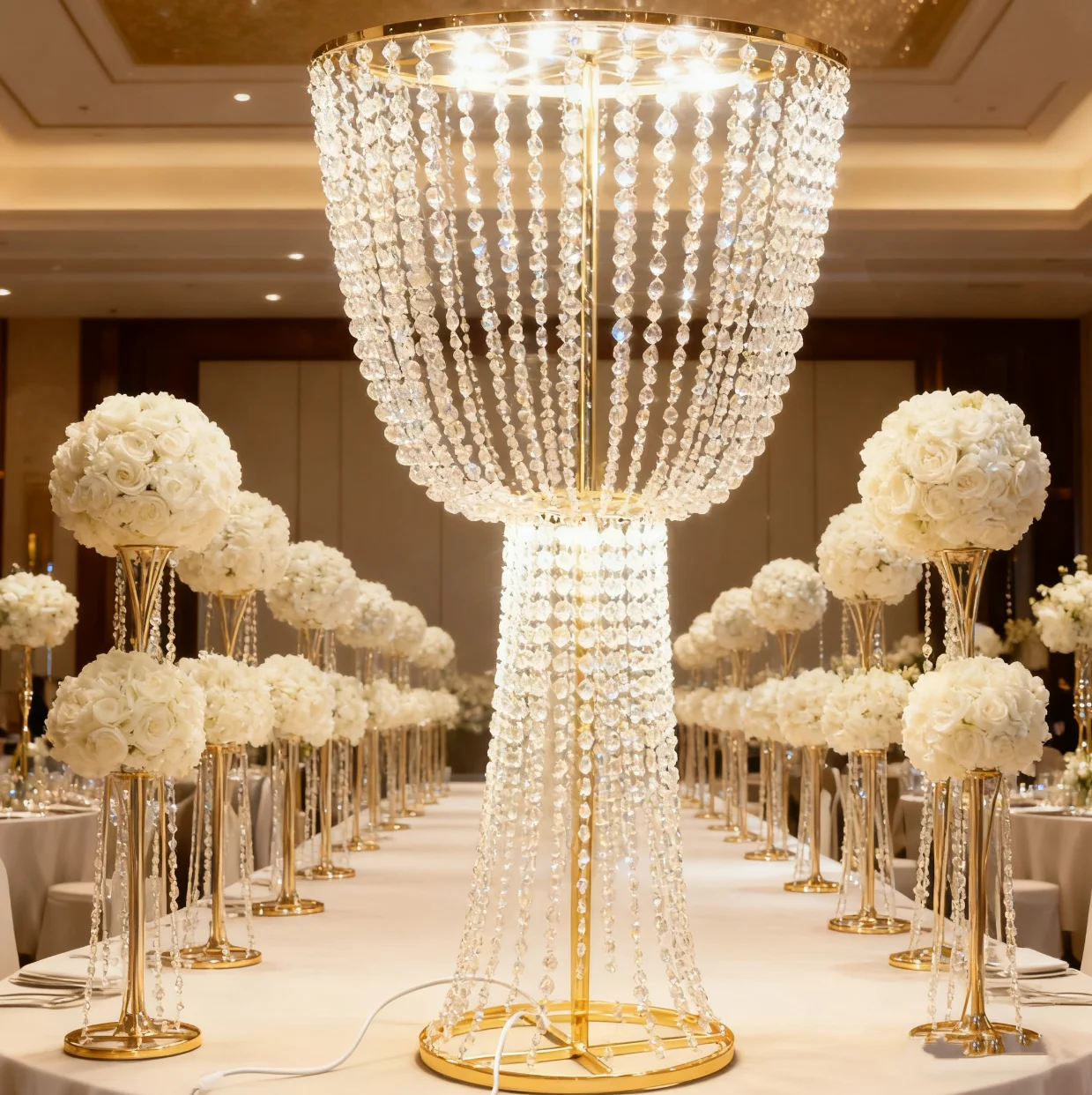 5 قطع 80 سم) 2025 لا حاجة إلى قابس حامل زهور ذهبي من الأكريليك الشفاف |   قطعة مركزية لحفلات الزفاف |   حامل مزهرية الطاولة |   ديكور الحدث