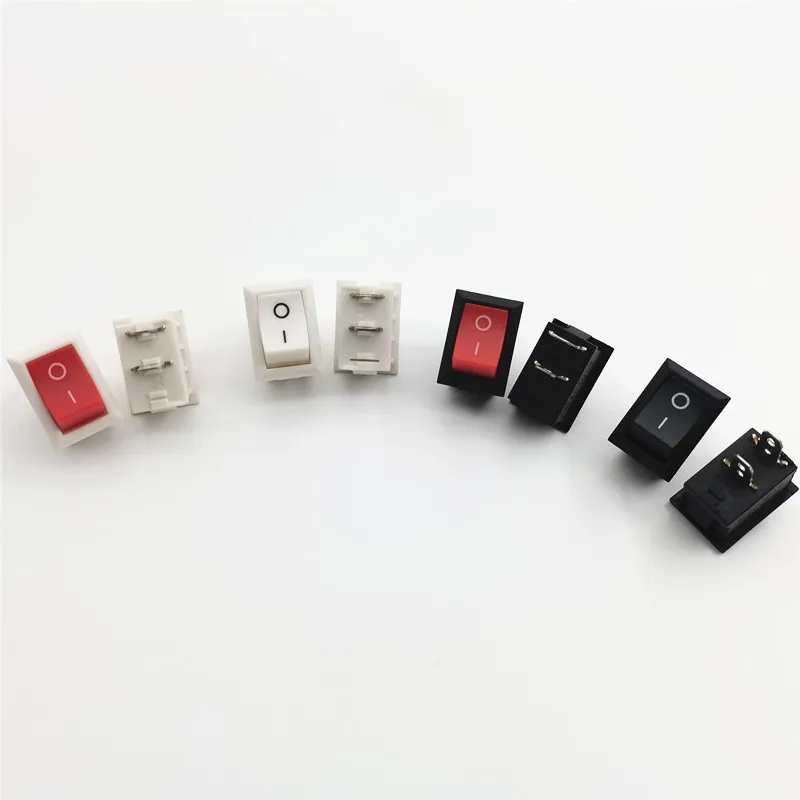 5Pcs KCD1 2PIin Boat Car Rocker Switch 6A/10A 250V/125VAC Push Button Switch