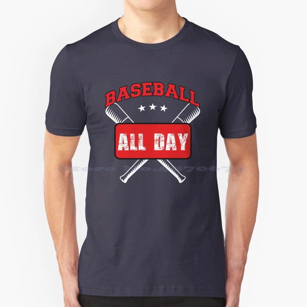 Baseball All Day T Shirt 100% Cotton Tee Hitter Pitcher Mvp Aaron Judge Home Run Derek Jeter All Rise Nyy Bronx Bombers Judges