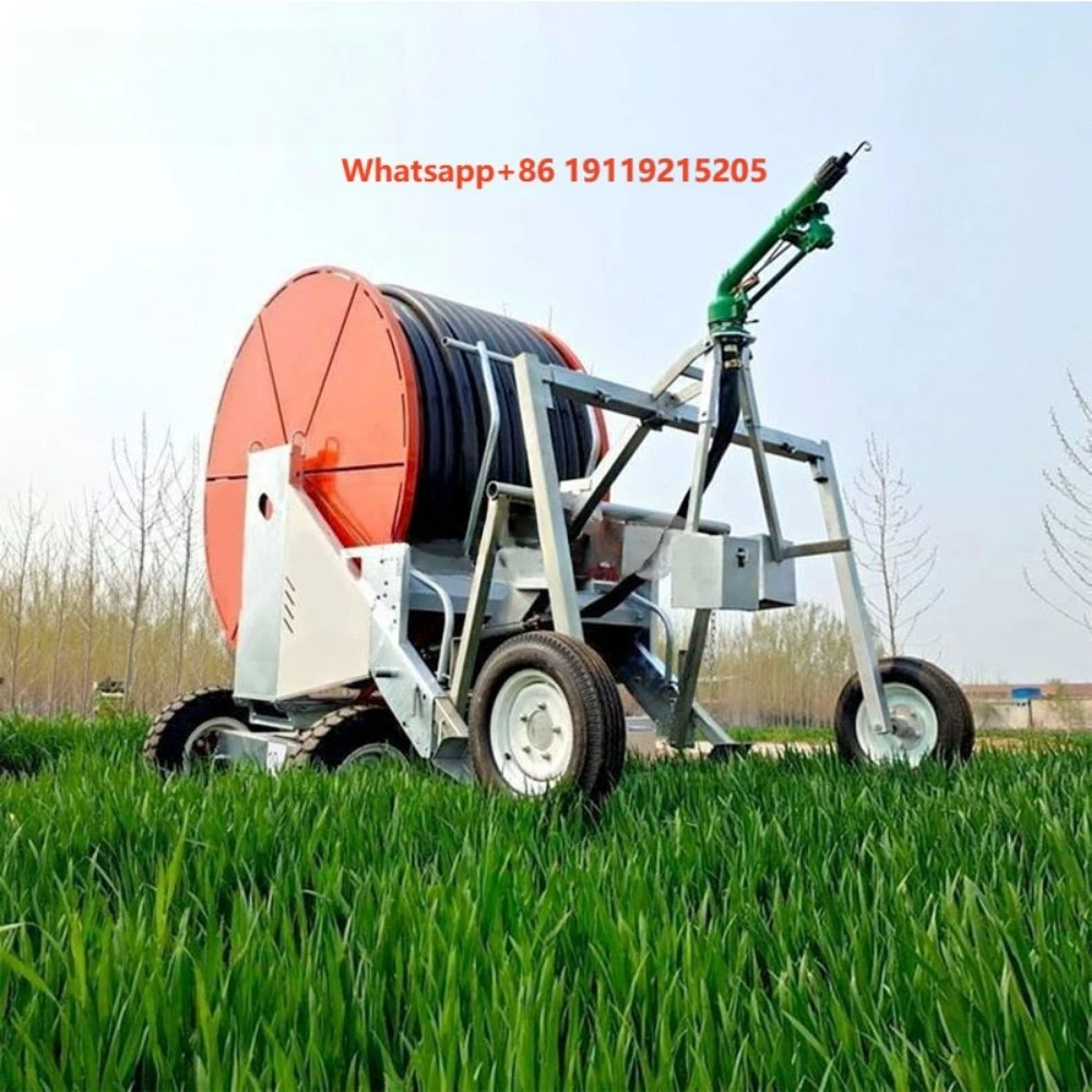 High Productivity New Automatic Irrigation Machine With Engine Hose Reel Sprinkler Roll up for Agricultural Systems