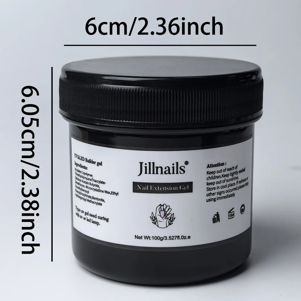 Jillnails Christmas Nails Gel Nail Builder Extension Hema TPO Free 100g/50g Gel per modellare le unghie