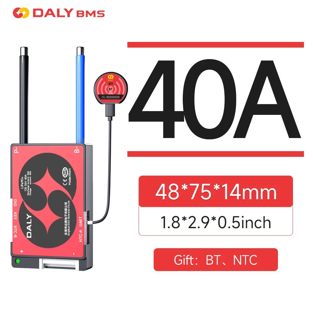 Daly LiFePo4 12S 36V BMS 40A with Bluetooth SMART BMS for Lifepo4 Battery  Electric Bicycles