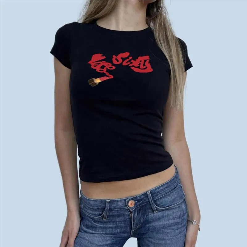 

Укороченный топ 2000-х годов Emo Girls в стиле гранж, готика, винтажный женский корсет, майка Y2k, одежда с принтом на бретелях в стиле панк, графический топ на бретельках, детские футболки