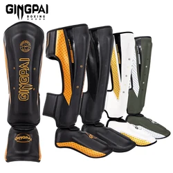 Professional Kickboxing Leg Guard Muay Ankle Protector Sparring MMA Shin Boxing Thickened Fighting Gear Ankle Protective Guards