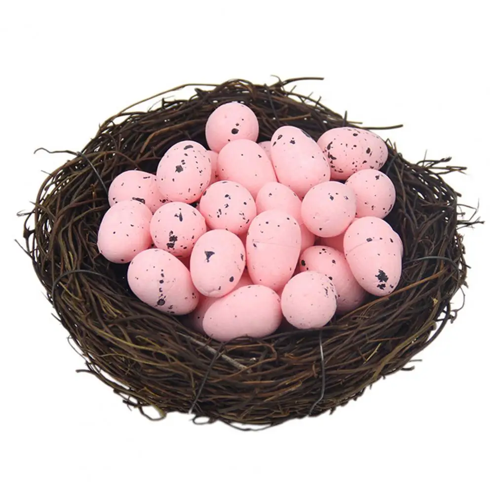 Easter Eggs Craft Vibrant Color Foam Easter Eggs 50 Realistic Unbreakable Artificial Ornaments Ultralight Party for Easter