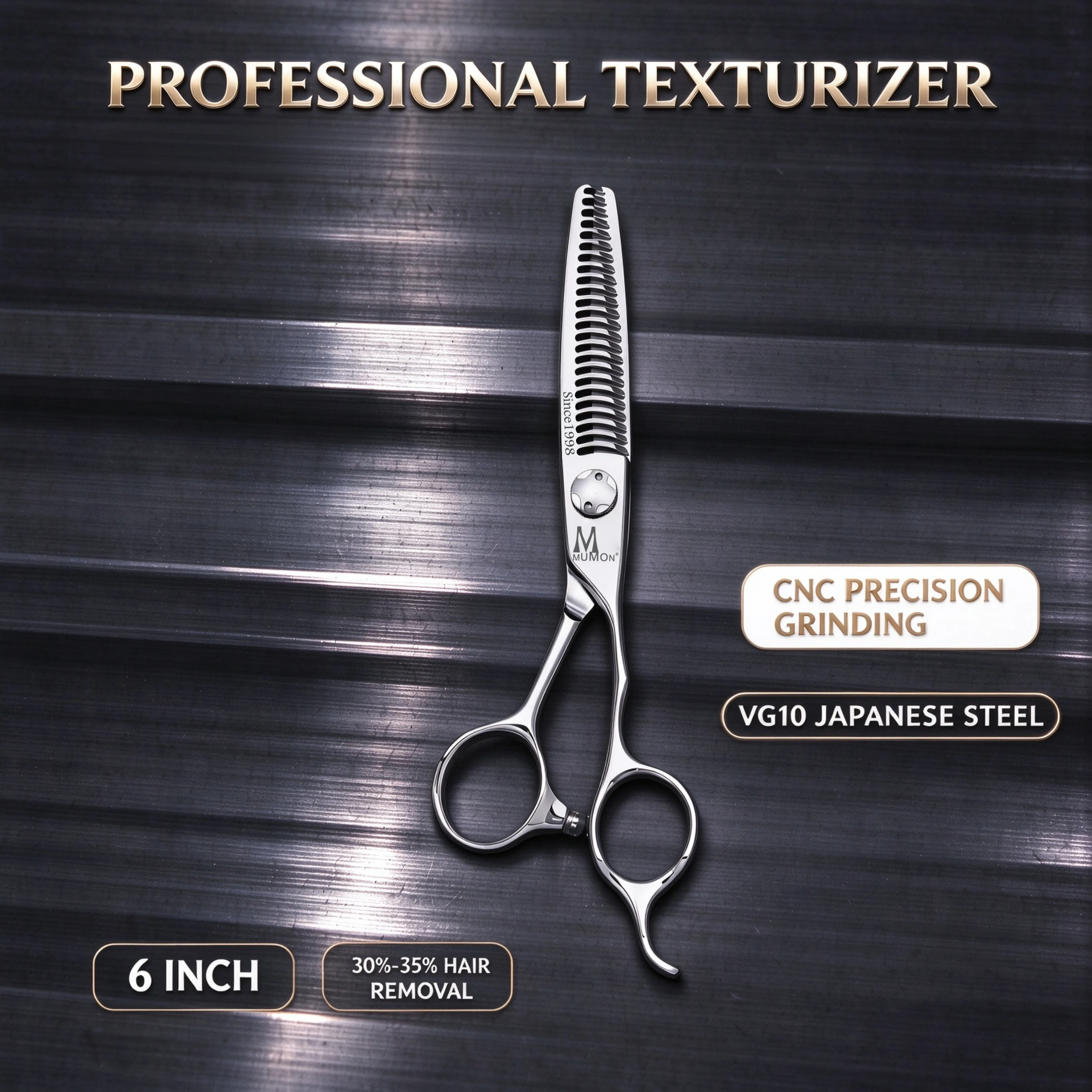MUMON 6 inch Professional hair cutting shears，Made by CNC hairdressing scissors，Japanese VG10 steel，Top-level barber accessories