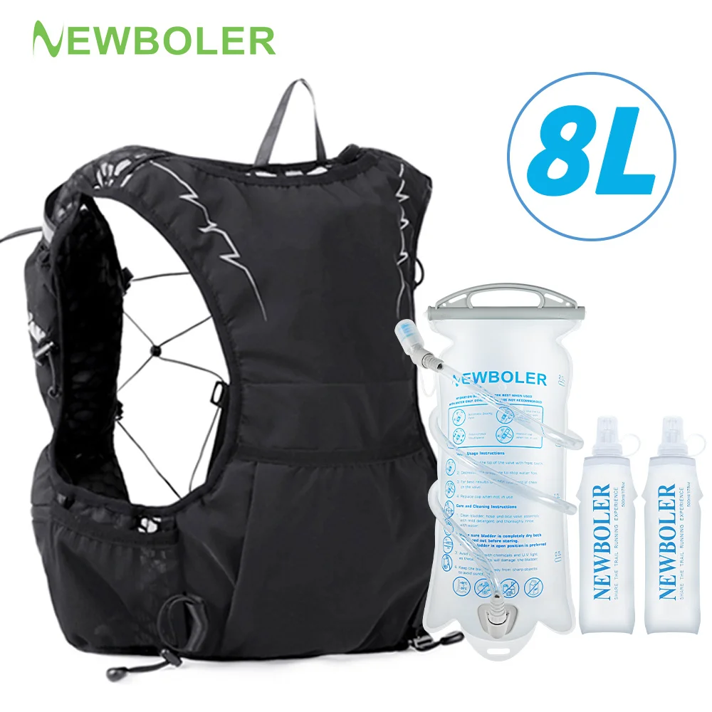 Mochila de Trail Running NEWBOLER, Ultraligera, para Mujer y Hombre, Chaleco de Hidratación para Carreras, Maratón, Ciclismo, Senderismo
