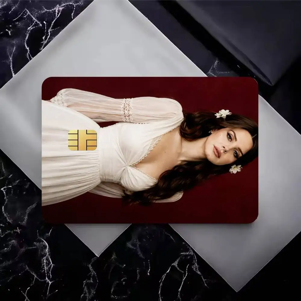 L-Lana Del Rey  High‑Res Game Chip Decals Credit Card Mini Waterproof Vinyl Ornament Useful Gift
