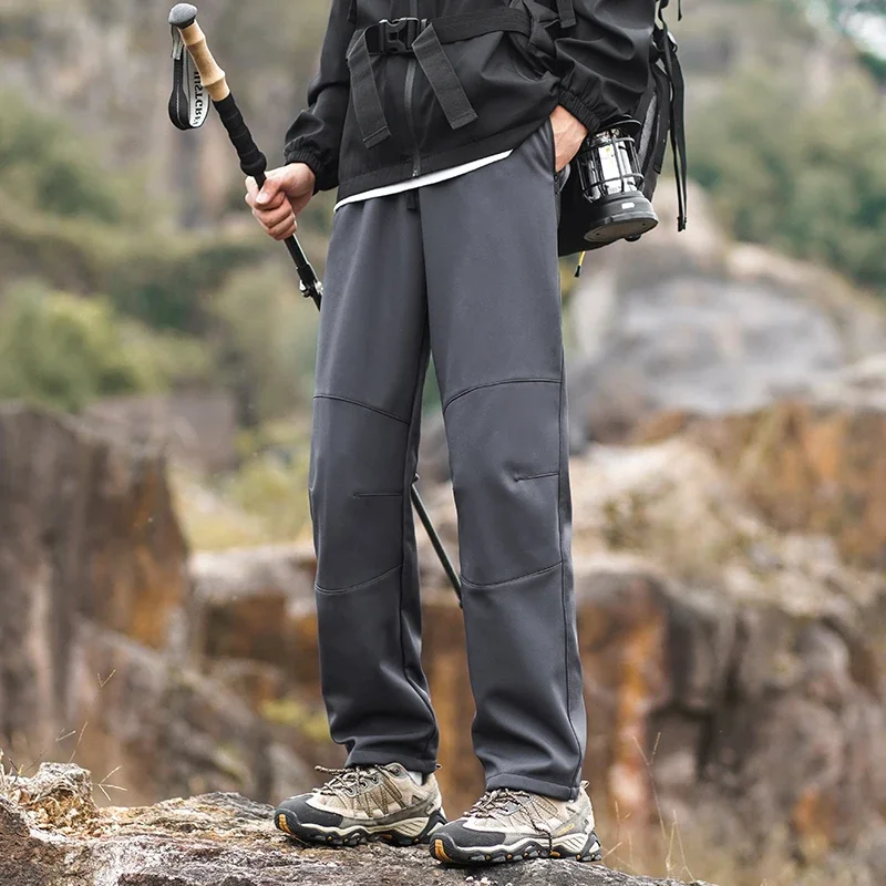Winter Thermal Outdoor Hiking Skiing Pants Couples Graphene Heating Fleece Lined Trousers Windproof Waterproof Breathable Pants