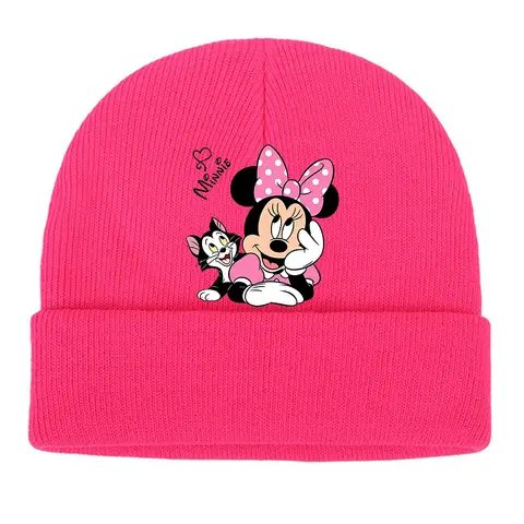 Winter Hat Mickey Minnie Mouse Solid Children Adult Beanie Wool Blends Soft Warm Knitted Cap Skull Cap Hats Ski Caps Beanies