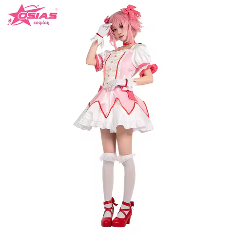 OSIAS Puella Magi Madoka Magica Kaname Madoka Combat Cosplay Costume