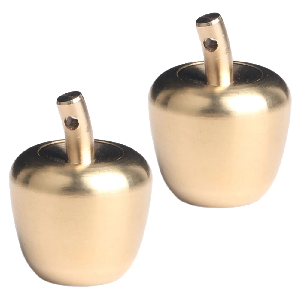 

2pcs Storage Pendant Decoration Apple Shape Lightweight Compact DIY Keychain Bag Hanging Accessories Brass Craft Jewelry