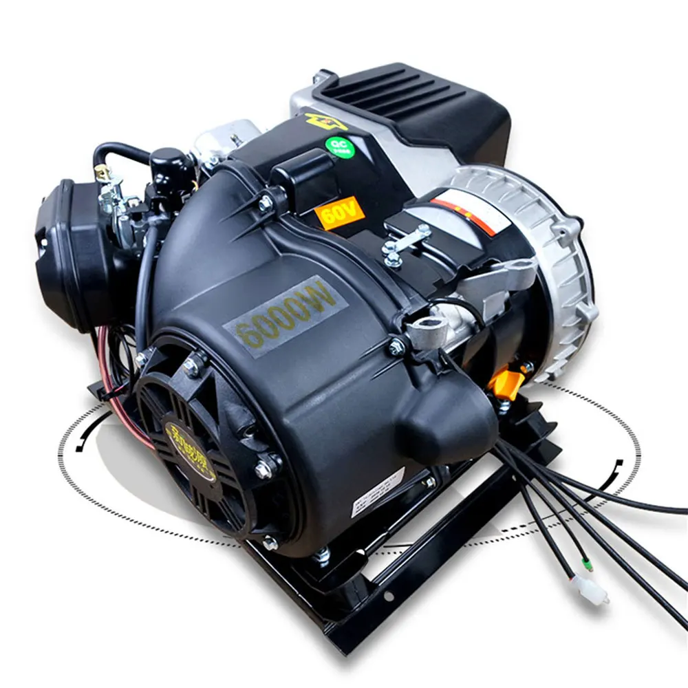 

Electric Vehicle Generator 60V 72V 6KW with 1.6m mute frequency conversion double cooling Electrical Generator