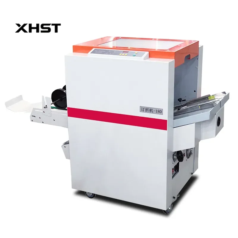 Multi-function Automatic Digital A3 A4 A5 Booklet Maker Paper Stapling Folding With Saddle Flat Binding SG-180