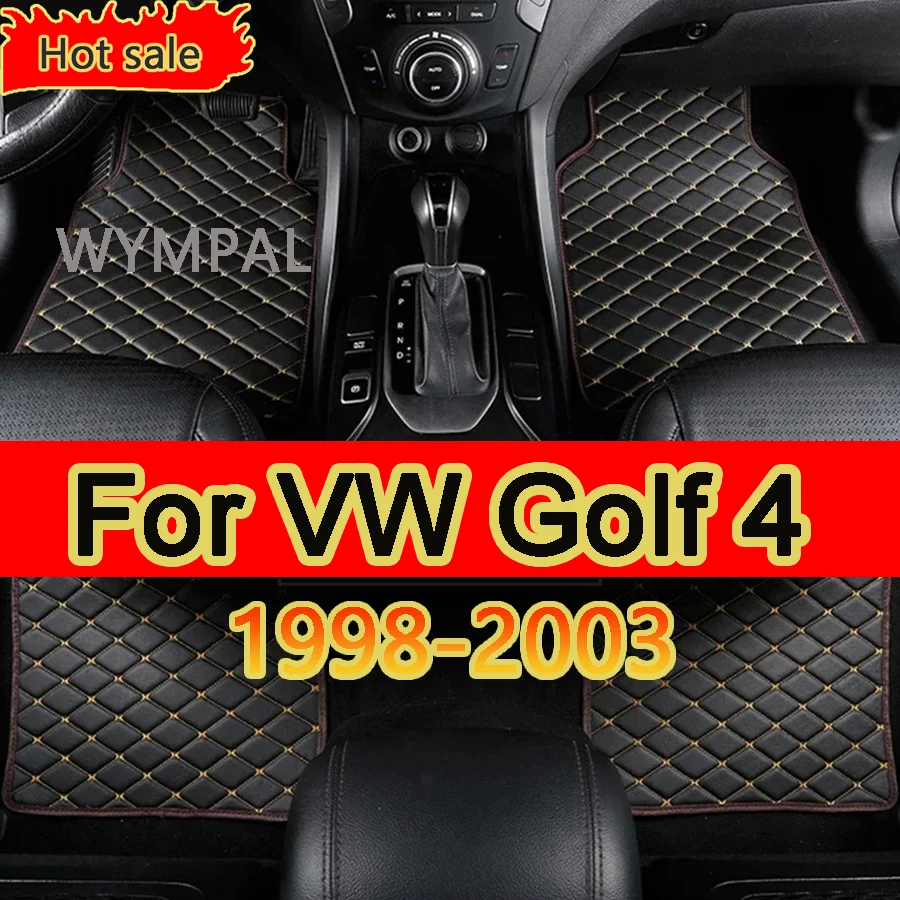 Car Floor Mats For VW Golf 4 MK4 1998~2003 DropShipping Center Auto Interior Accessories Leather Carpets Rugs Foot Pads