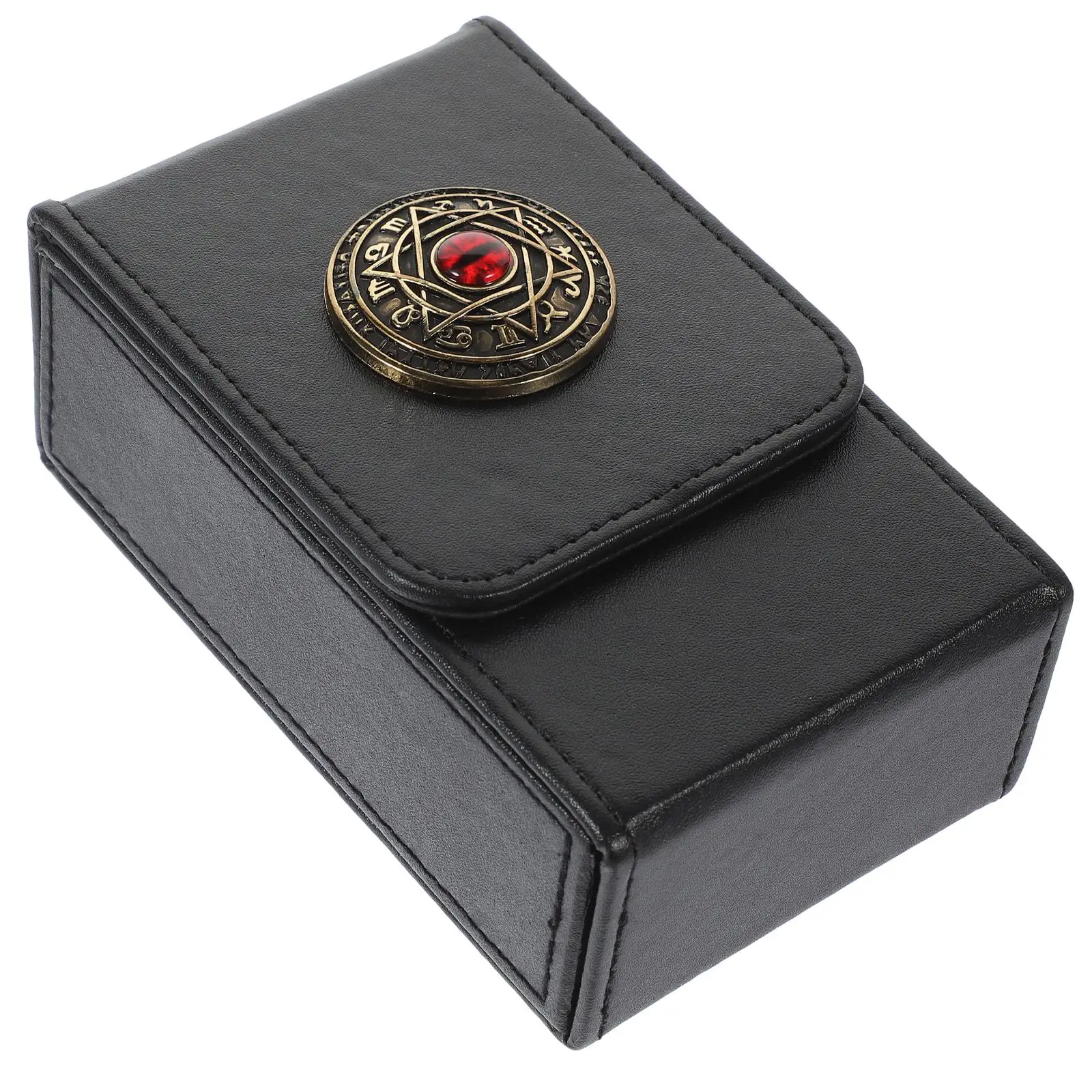

Portable Tarot Card Container Pu Case Storage Holder Decorate Prevent Loss Poker