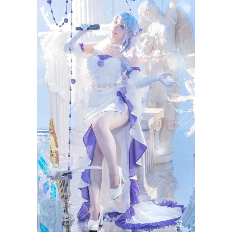 

25COSMICCOSTUMES Women's Robin Cosplay Costume Evening Dress with Shawl and Gloves Halloween Cosplay Costumes