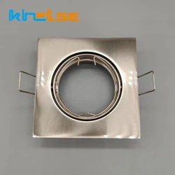 Moderne LED GU10 Downlights Einbau Decke Lichter MR16 Platz Gebürstetem Chrom Minimalistische Scheinwerfer 240V Cut Loch 70mm