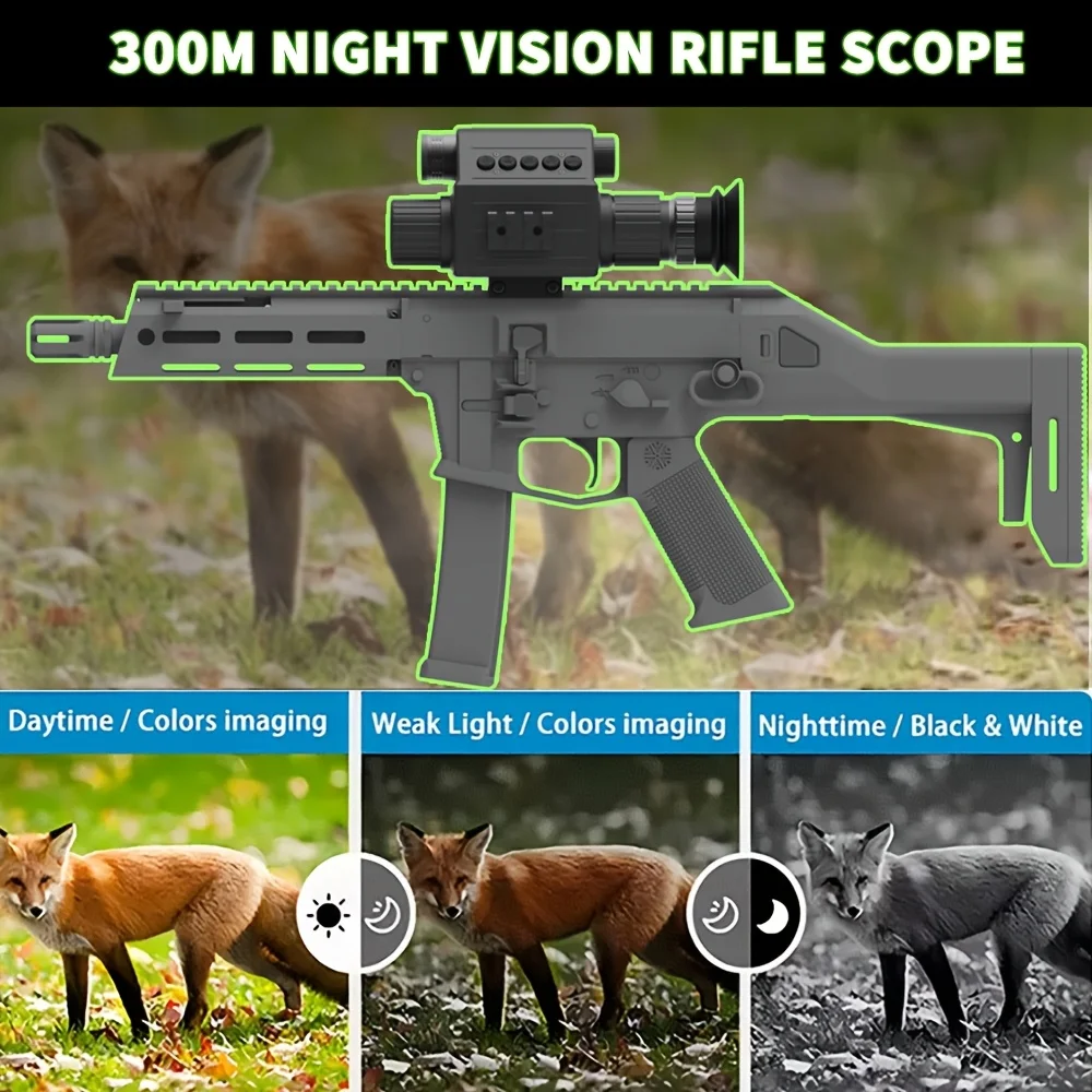

Digital night vision, rifle scope, ultra-high definition 1080P aluminum alloy shell 5x zoom night vision monoculars