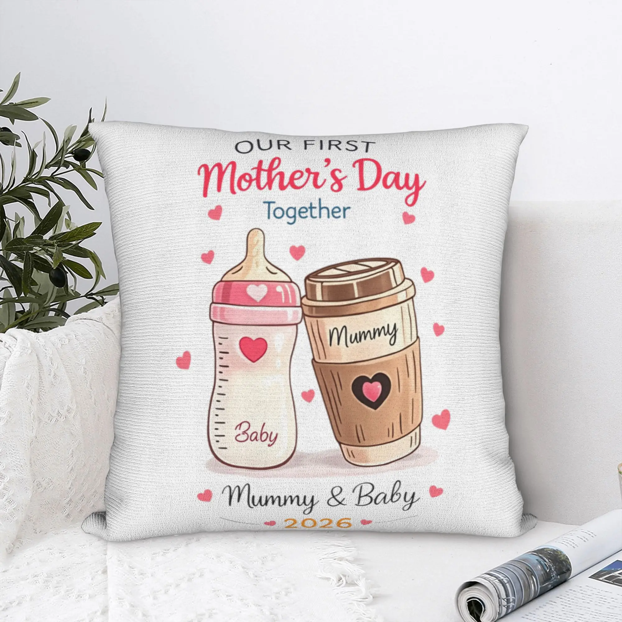 Pillow Case Our First Mothers Day Together Custom  Pillow Cover For Living Room Chair Kawaii Pillowcases