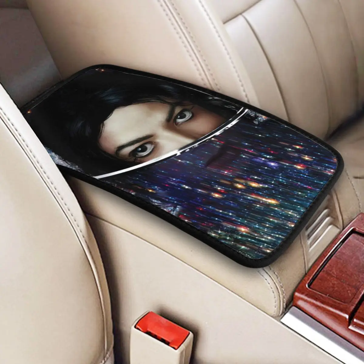 Michael Jackson Car Accessories Car Handrail Box Cushion Custom Print Non-slip Car Armrest Cover