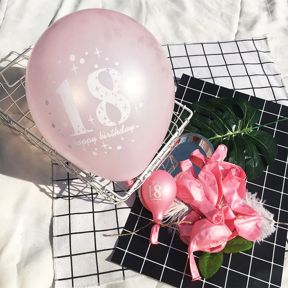 20 globos de látex de 30 cm con diseño de flamencos rosas, ideales para la decoración de fiestas de cumpleaños, especialmente para el 18.º cumpleaños. Artículos reutilizables para fiestas de cumpleaños.