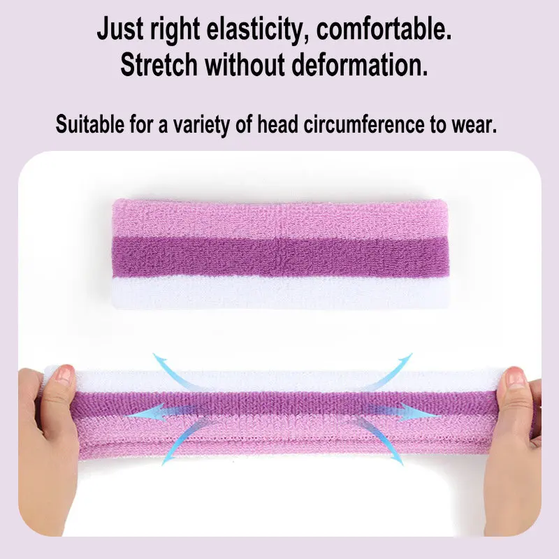 Durable Headband Skin-friendly Sports Yoga Fitness Stretch Sweatband Hair Band Elasticity Headwear Absorb Sweat Breathable