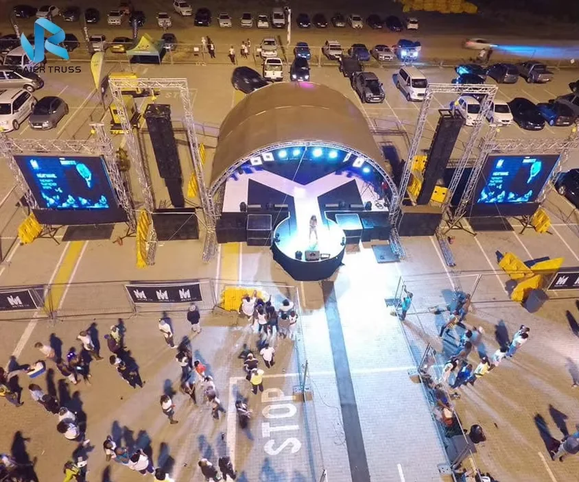 TUV Approved High Quality Dome Arch Roof Truss System With Cover