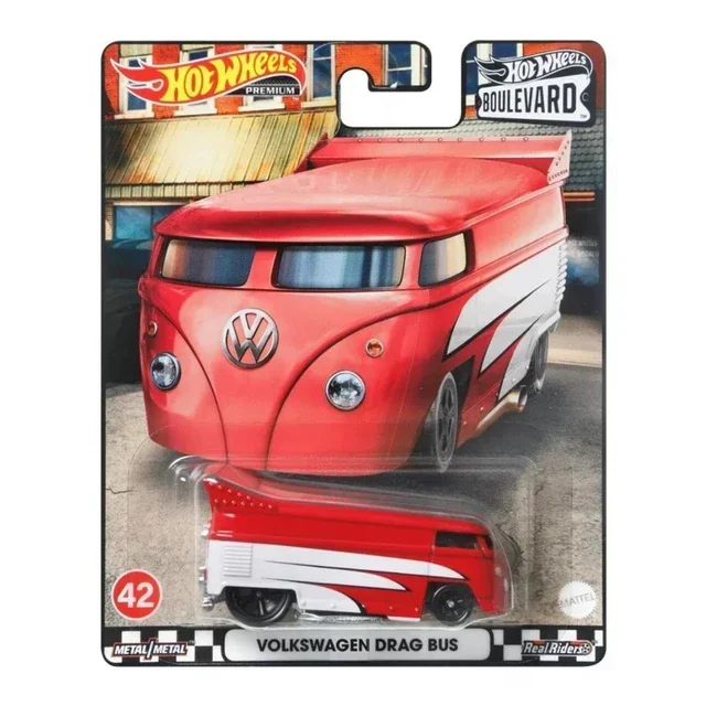 Oryginalne Hot Wheels Premium Car bulwar odlew ze stopu 1/64 autobus Volkswagen Nissan Acura Model kolekcjonerski zabawki dla dzieci dla chłopców