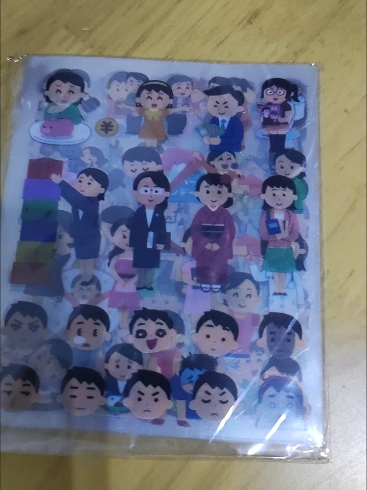 

12 шт. милых мультяшных японских мини-наклеек INS, прозрачные декоративные стикеры из ПВХ для дневников, скрапбукинга и DIY