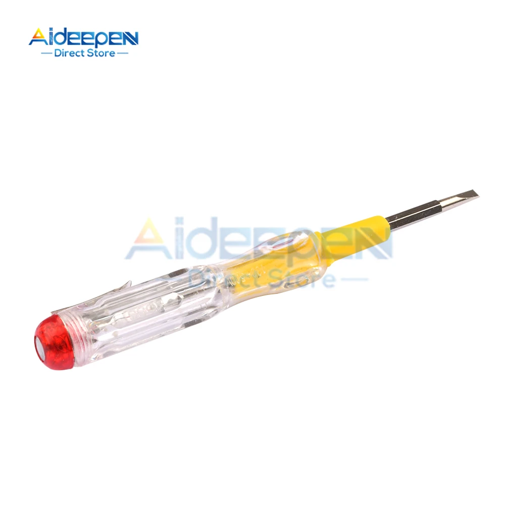 10Pcs New Portable LED Voltage 100-500V Test Pen Tester Flat Screwdriver Socket Detector Screw Driver Repair Electrician Tools