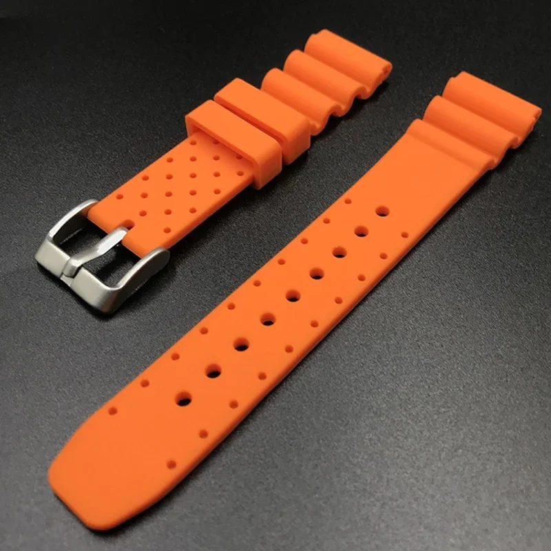 Universal Waterproof Watchband for Seiko Silicone Wristband for Citizen 20mm Diving Watch Strap Rubber Belt Bracelet Accessories