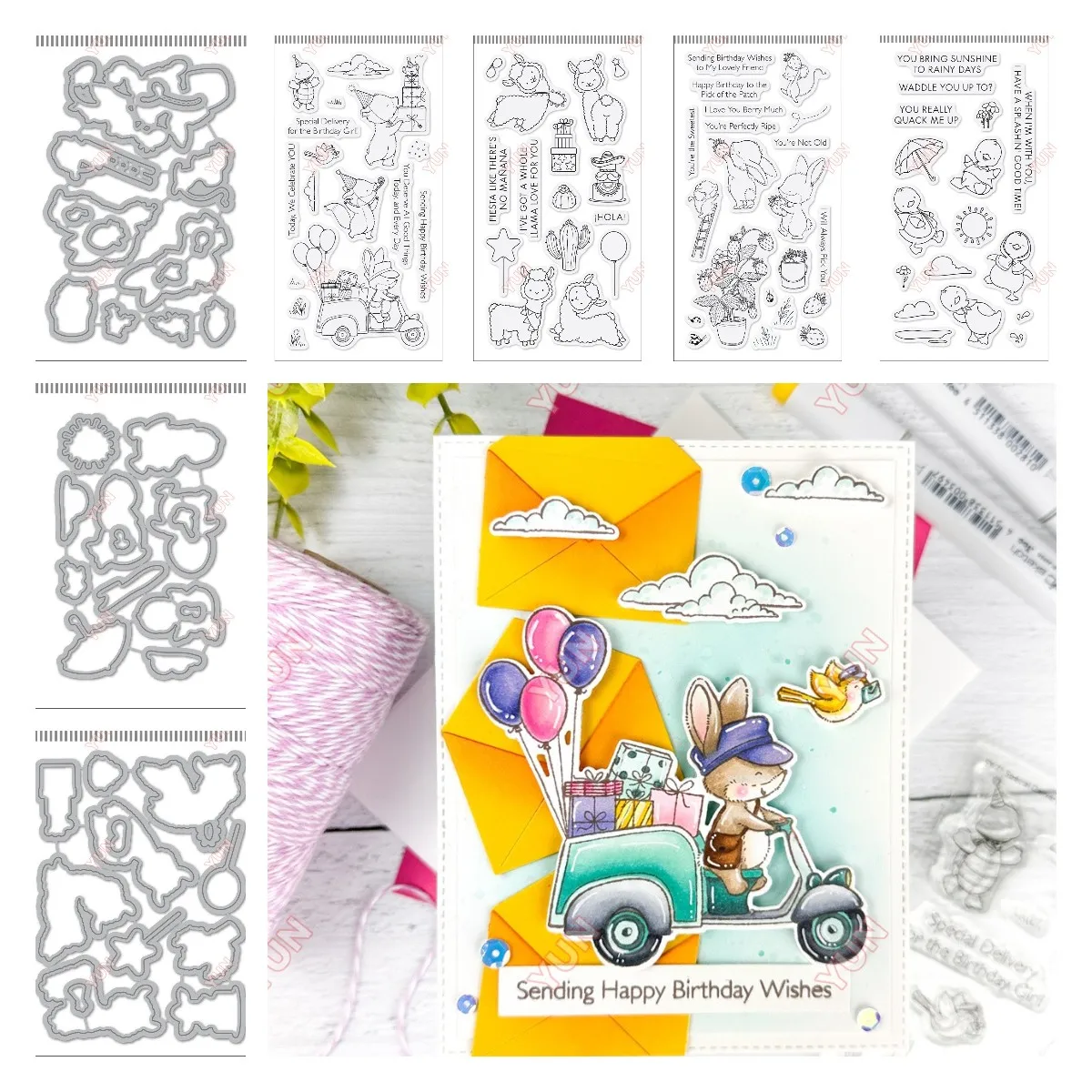 

New Scrapbooking Papers Cards Gift Decor Llama Love Duck Quack Pick of the Patch Special Delivery Metal Cutting Dies and Stamps