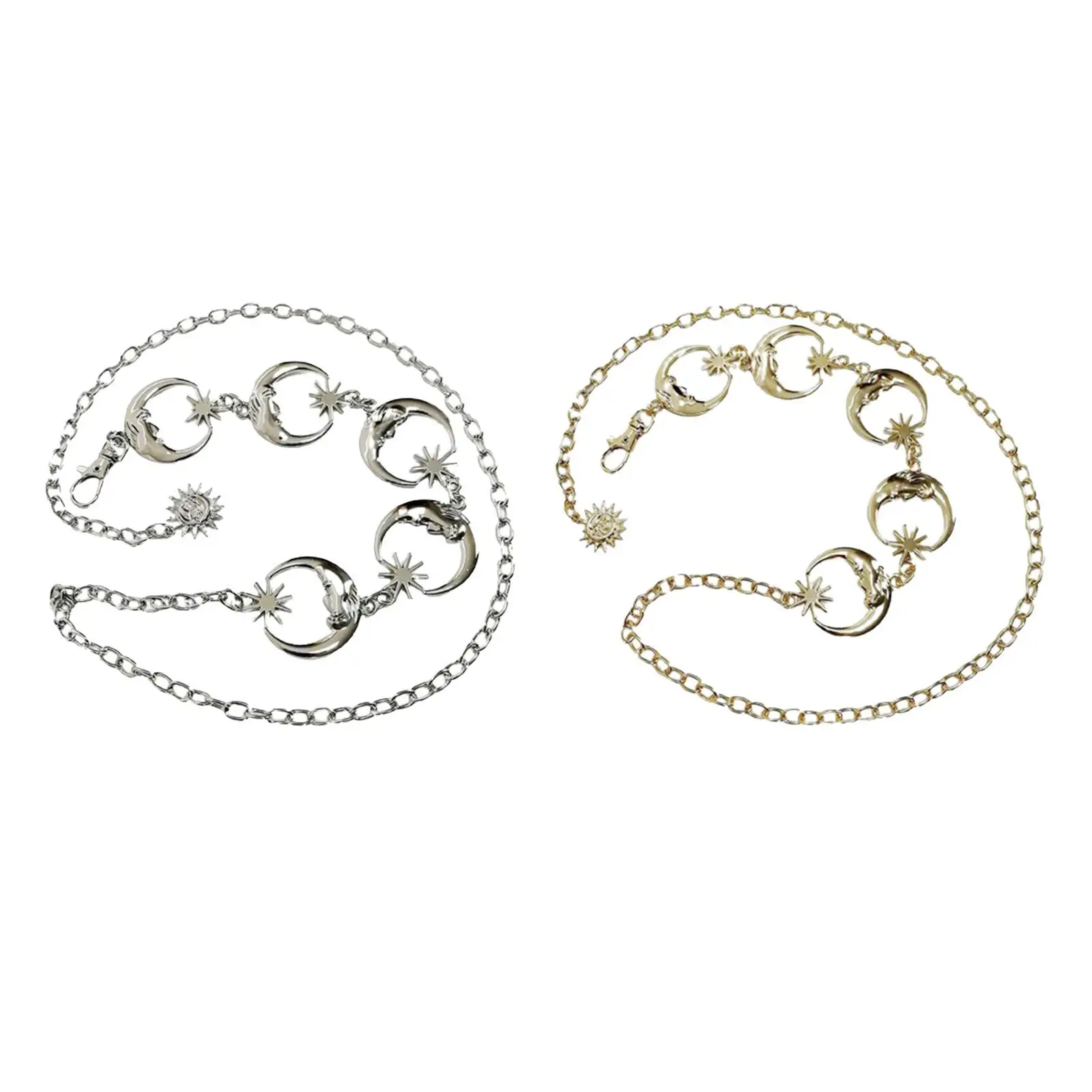 

Fashion Women Metal Link Moon Star Body Chain Belt Perfect Accessory Durable