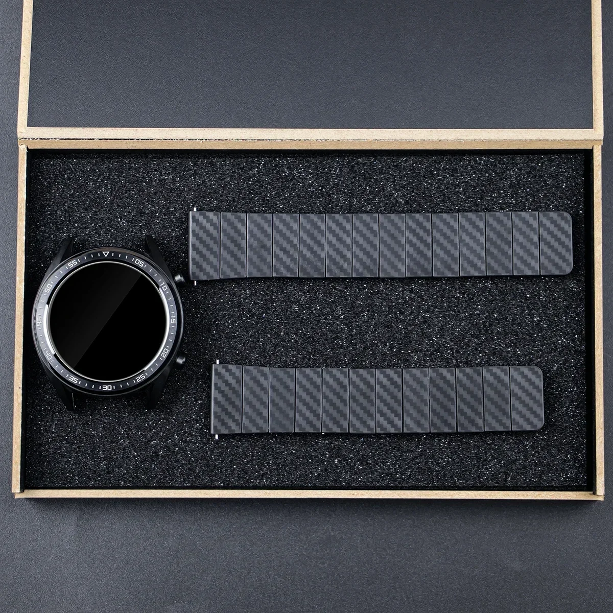 20MM Magnetic Carbon Fiber Strap for Samsung Galaxy Watch 4/5/6 Magnetic Buckle 22MM Bracelet for Huawei Watch 4 GT3 Pro Band