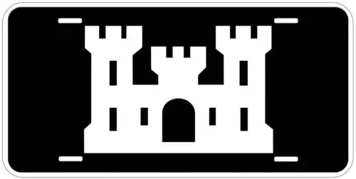 Army Corps of Engineers Novelty Car License Plate Aluminum
