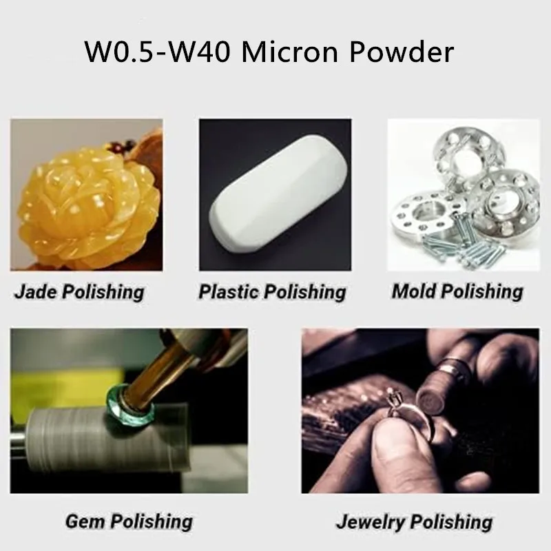 100 Carats / 20g W0.5 To W40 Polishing Diamond Powder Micron Powder Polishing Tools for Gemstones Jade Ceramics Carbide