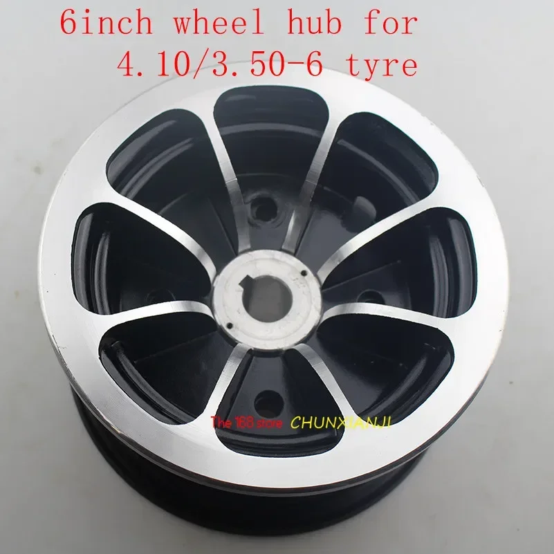Best 6-inch keyway Aluminum alloy wheel hub fits for 4.10/3.50-6 tyres inner tube 6 \'\' ATV kart car Scooter Snow sweeper rims