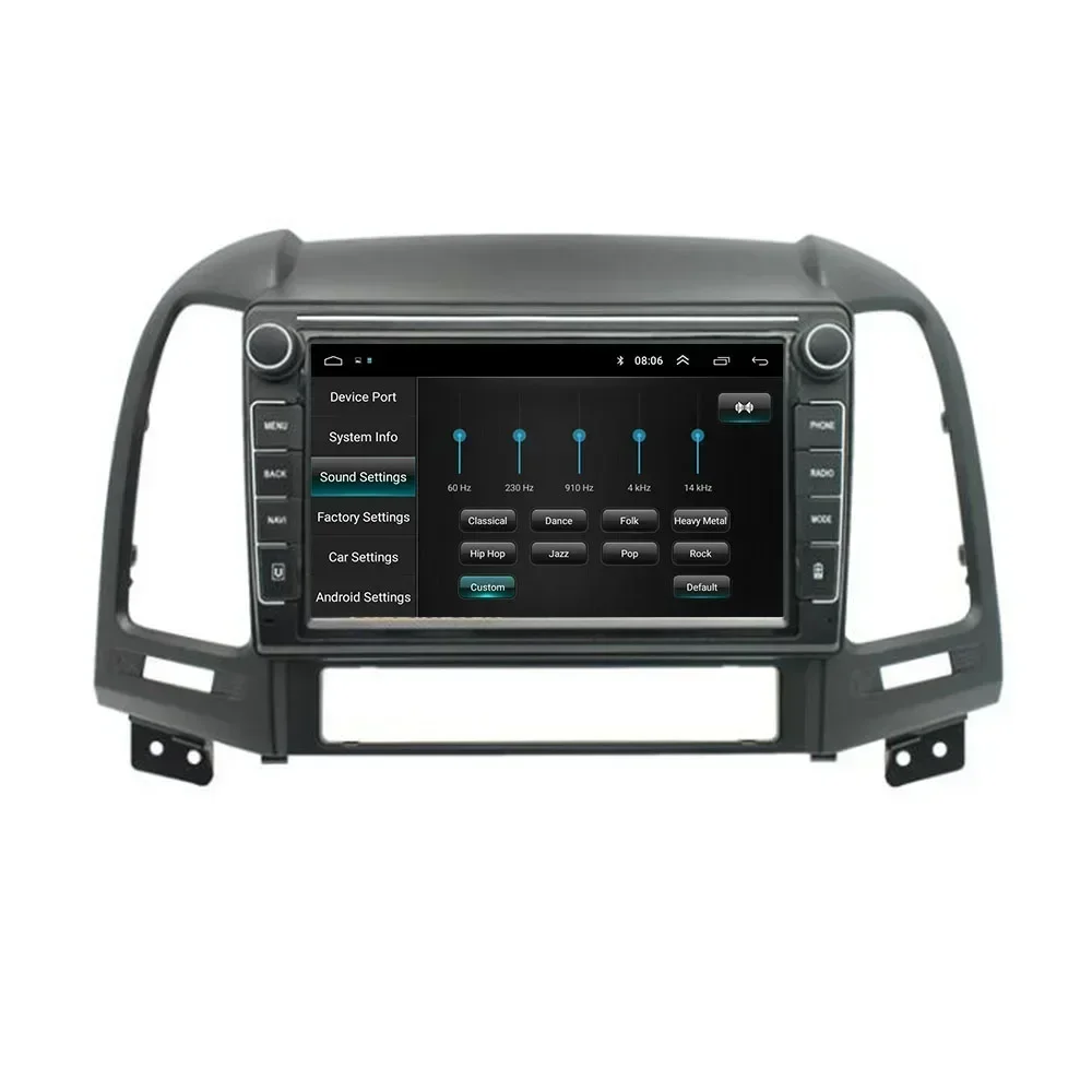 Car Radio Multimedia Player For Hyundai Santa Fe 2 2006-2012 Android Auto 2 Din Carplay Stereo GPS DVD Head Unit Camera