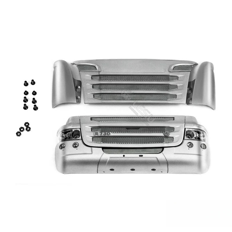 Front grille Bumper Set for 1/14 RC Truck. tamiya r730 grille. tamiya r620 truck accessories. tamiya r470 truck 1/14. Rc toys