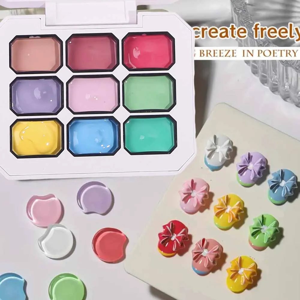 9-kleuren Naakt Roze Schilderen Nagellak Kloppen Lijm Smudge Ingeblikt Hoge Verzadiging Nageltekening Gel Semi-solide Nagellak Lijm