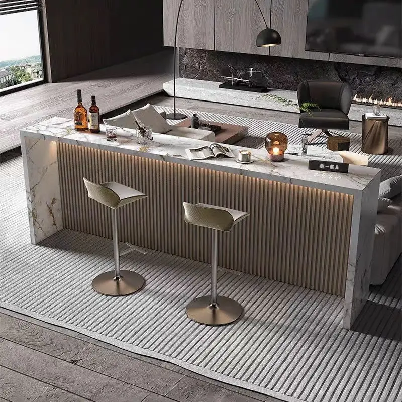 DSA rock slab dining side cabinet bar table household middle island table integrated open island table