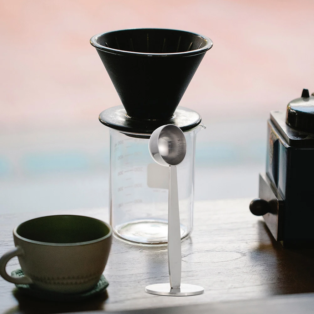 

2pcs Coffee Spoon Tamper 2 In 1 Dual Head Portable Stainless Steel Measuring Spoon For Home Coffee Shop Rust-Proof Presser Tool